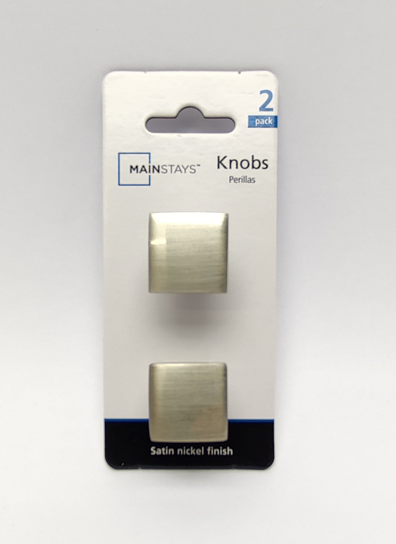 Mainstays Lombard 1 in. (25 mm) Satin Nickel Cabinet Knob (2-Pack)