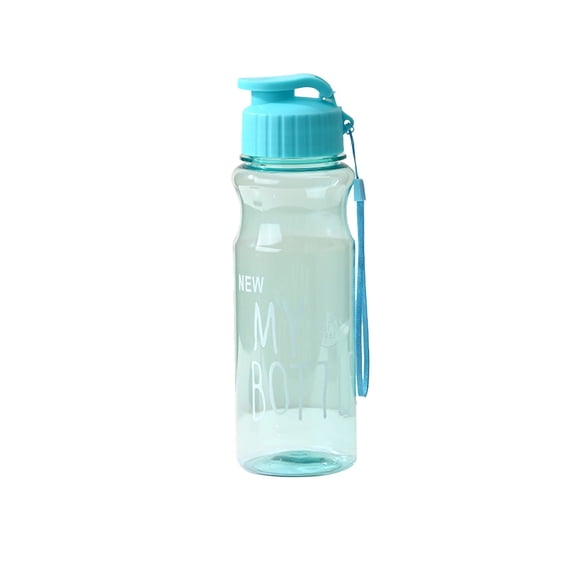 Qholemyo 550ml Portable Solid Color Press Flip BPA Free Sports Water Bottle Sealed Leak Proof Student Outdoor Plastic Cup Easy To Carry