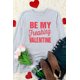 thumbnail image 3 of ABPHQTO Camiseta de manga larga gris BE MY Freaking VALENTINE de mujer, 3 of 5