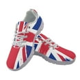 thumbnail image 1 of Yikeluo - Zapatillas de deporte de malla con cordones para mujer, estilo moderno, con estampado de la bandera de Inglaterra y Reino Unido, zapatos planos ligeros, 1 of 6