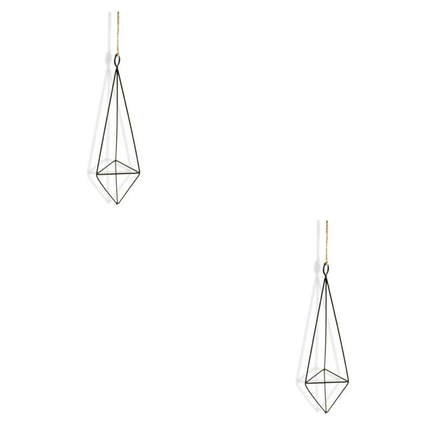 Kearding Soporte para plantas de aire, maceta para colgar en la pared para interiores y exteriores, contenedor para plantar balcones, maceta, Pequeña 2piezas