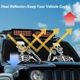 thumbnail image 4 of Uorisanigo Funny Skull Print Front Windshield Sunshade Compatible with 2007-2024 Wrangler Rubicon Sahara TJ JK JKU 2 & 4 Door Window Shade Sun Visor Protector Blocks UV Rays Keep Vehicle Cooler, 4 of 7