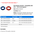thumbnail image 2 of Fuel Injector Seal Kit - Compatible with 2011 - 2019 Ford Explorer 2012 2013 2014 2015 2016 2017 2018, 2 of 2