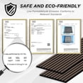 thumbnail image 7 of Easy4Home 2Pcs 106"x20.5" Wood Slat Soundproof Wall Panels Acoustic 3D Fluted Decorative Panels, Dark Walnut, 7 of 7