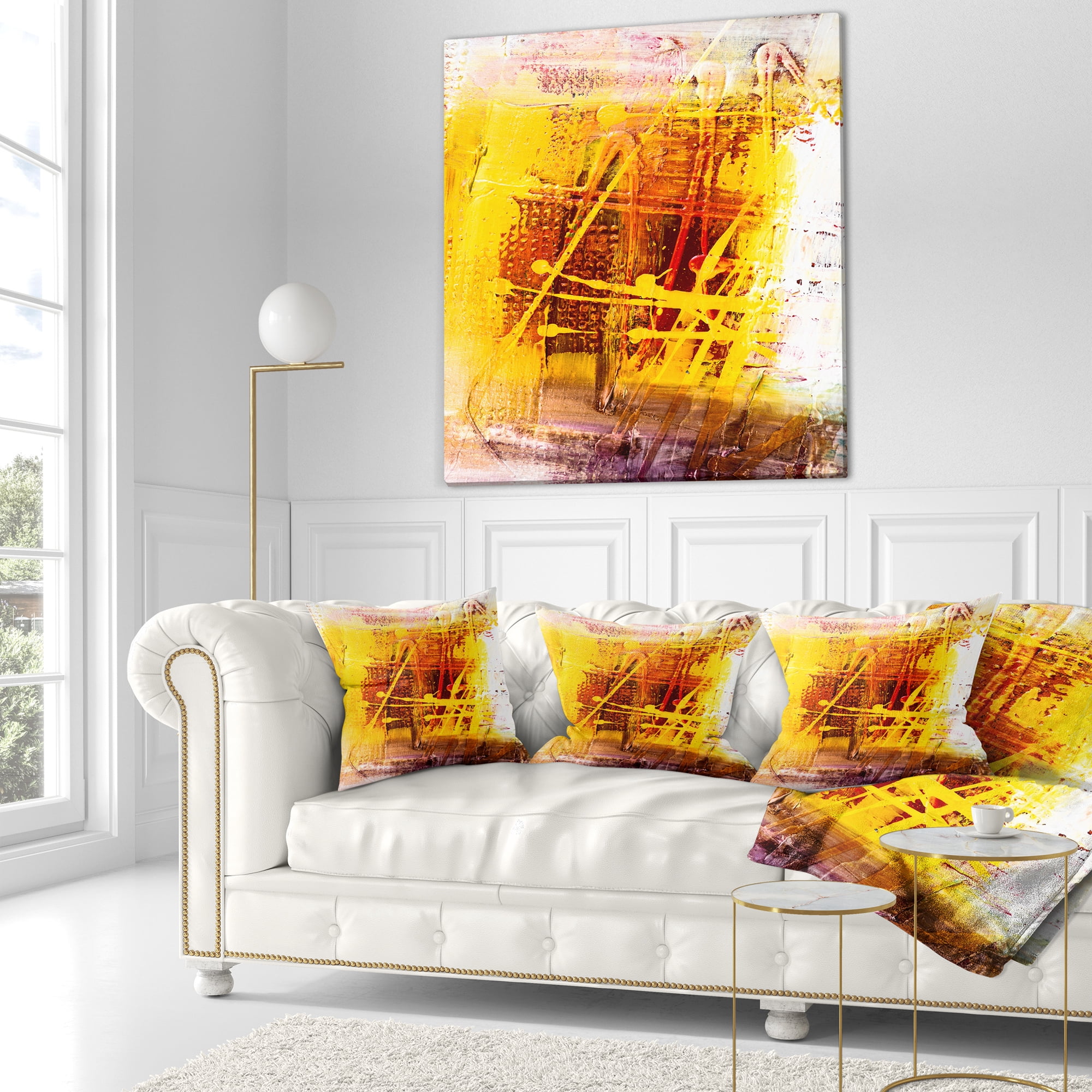 Designart Abstract Buddha Art - Abstract Throw Pillow - 18x18