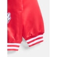 thumbnail image 5 of Minnie Mouse Girls' Graphic Patch Varsity Sateen Jacket with Long Sleeves, Sizes 4-12, 5 of 5