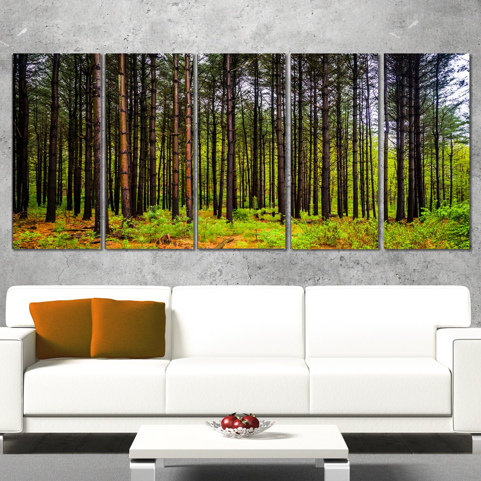 Pine Trees in Michaux Forest' 5 Piece Photographic Print on
