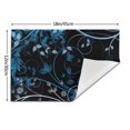 thumbnail image 5 of ZNDUO Placemats, 1 PCS Heat Resistant Stain Resistant Woven PVC Insulation Placemats, Durable Washable Elegant Table Mats for Dining-Blue Leaves, 18"x12", 5 of 6