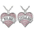thumbnail image 6 of Easter Basket Stuffers Gift for Big Sis & Little Sis Heart Necklace Set, 2 Sister Heart Necklaces for Teens & Tweens Jewelry for Twins, Daughters, Nieces Birthday Jewelry Present (Pink), 6 of 6