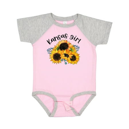 

Inktastic Kansas Girl with Sunflowers Gift Baby Girl Bodysuit
