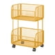 thumbnail image 1 of Carrito auxiliar con ruedas, cestas metálicas de alambre, frutero multiusos Oro, 1 of 9