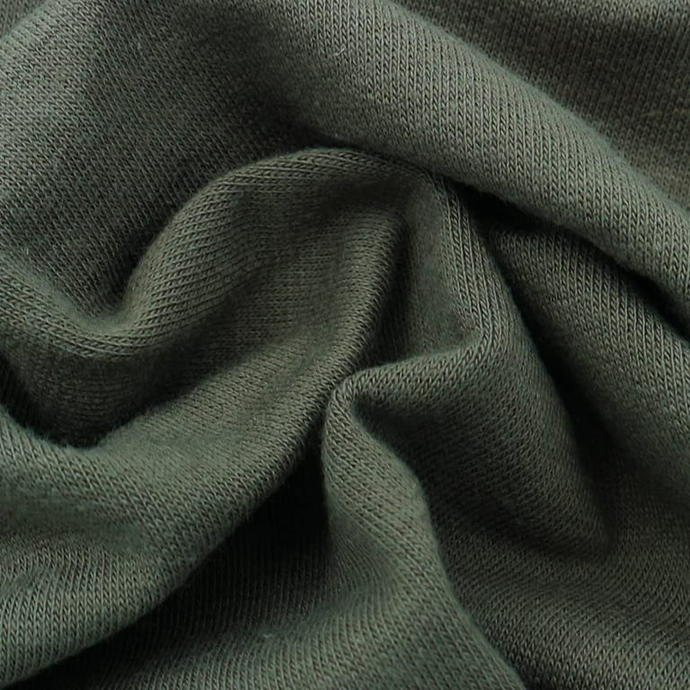 Olive Cotton Spandex Jersey Fabric - Fabric by the Yard