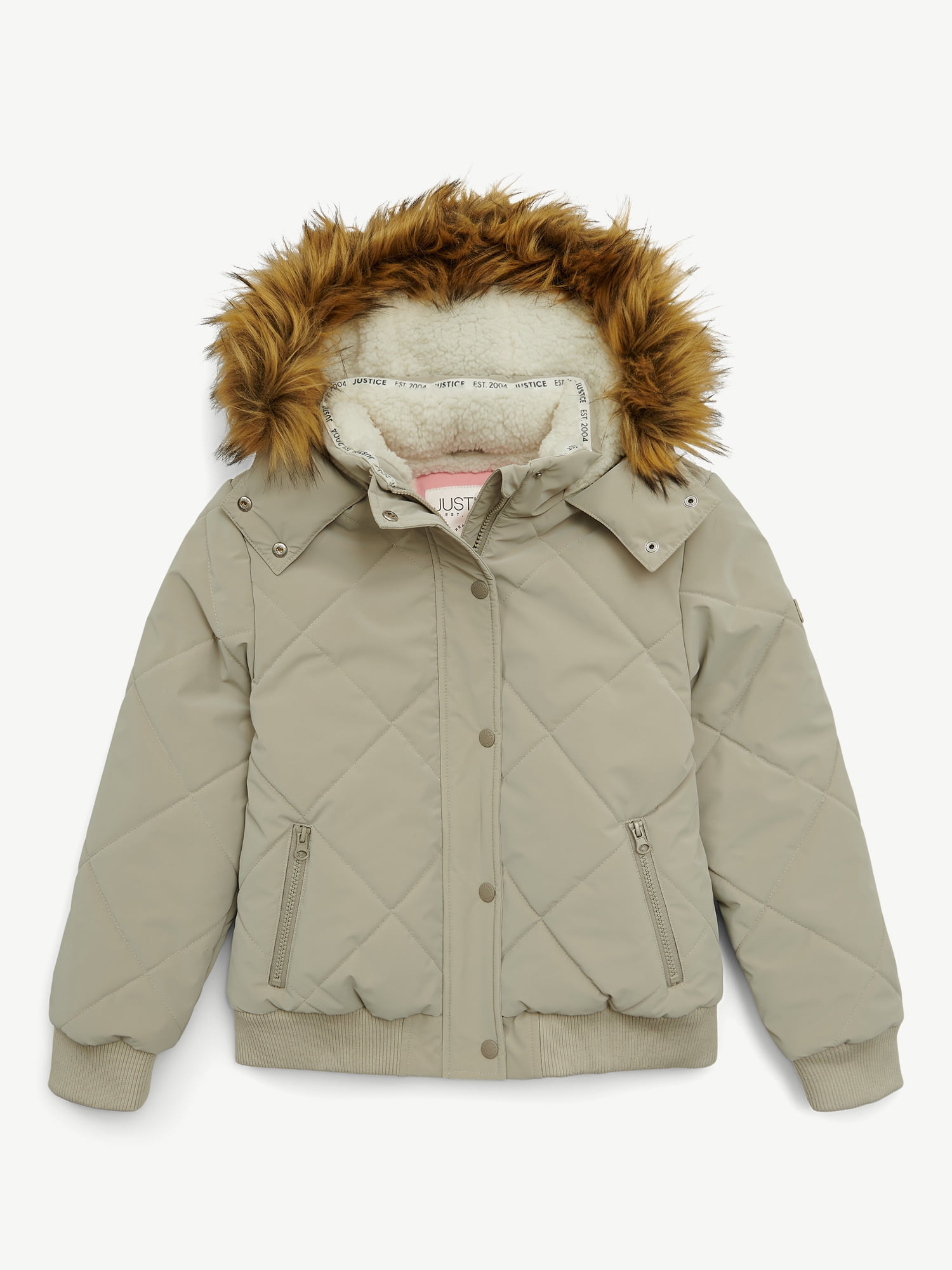 Justice Girl's Velvet Puffer Bomber, Sizes XS - XL