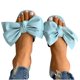 thumbnail image 3 of Sandalias Mujer Wmkox8yii Zapatillas planas Punta abierta Nudo de lazo cómodos zapatos romanos playa, 3 of 9