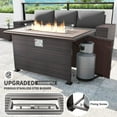 thumbnail image 4 of Kullavik 7 Pieces Outdoor Patio Furniture Set with 43" Gas Propane Fire Pit Table PE Wicker Rattan Sectional Sofa Patio Conversation Sets,Grey, 4 of 9