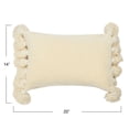 thumbnail image 2 of Main + Mesa Cotton Chenille Lumbar Pillow with Tassels, 2 of 6
