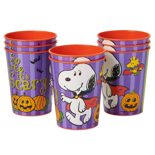 Snoopy Party Supplies 16 oz. Plastic Party Cup, Halloween, 8Count