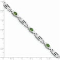 thumbnail image 4 of Sterling Silver Rhodium-Plated Peridot Bracelet (7 X 6) Made In India qx864pe, 4 of 5