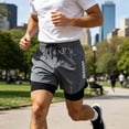 thumbnail image 5 of SELONE Men Running Shorts Lightweight Elastic Waist Short Pants With Liner Drawstring Shorts Soild Outdoor Sportswear, 5 of 8
