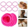 thumbnail image 3 of MesaSe 50 Pcs Élastiques en Nylon pour Queue de Cheval pour Adultes Enfants (Rose Fluorescent), 3 of 6