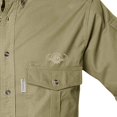 thumbnail image 2 of TAG Safari Men's Buffalo Logo Short Sleeve Shooter Shirt (Khaki, Small), 2 of 4