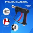 thumbnail image 4 of Short Pressure Washer Gun with Foam Cannon, 1L Foam Bottle, 1/4" Quick Connect, 3/8" Inlet, M22-14mm and M22-15mm Fittings, 5 Spray Nozzle Tips, Car Wash Cleaning Kit, 4 of 9