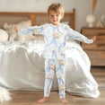 thumbnail image 6 of joogoo Watercolor Jellyfish Pattern 2 Piece Long Sleeve Tee and Pants Cotton Pajama Set 6Y, 6 of 7