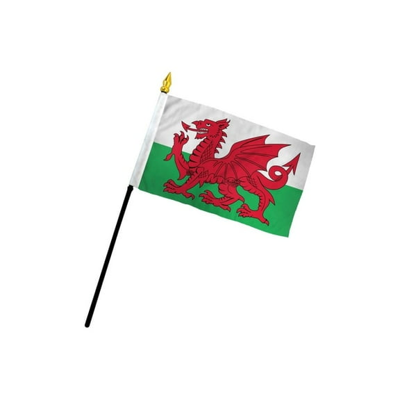 Wales 4x6in Stick Flag