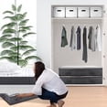thumbnail image 4 of Koovon Under Bed Storage Bags with Zips, 90L Underbed Storage Containers, Foldable Clothes Storage Organizers for Duvets, Comforters, Bedding, Blankets, Quilts, 4 Pack Gray, 4 of 7