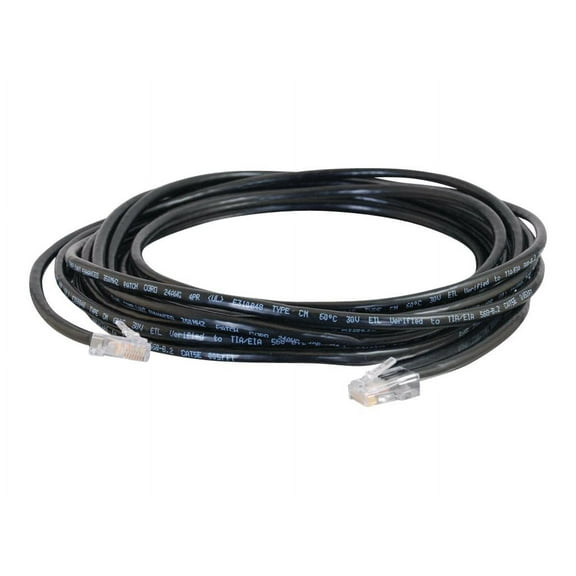 C2G Cat5e Non-Booted Unshielded (UTP) Network Patch Cable - Patch cable - RJ-45 (M) to RJ-45 (M) - 4.6 m - UTP - CAT 5e - stranded - black