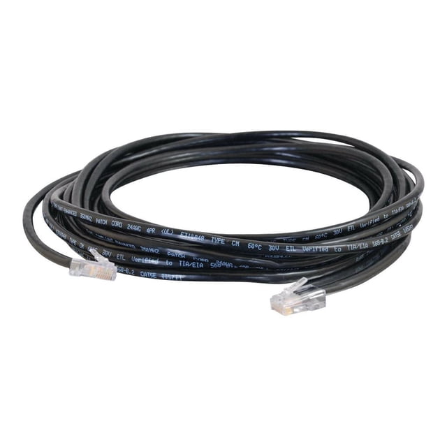 C2G Cat5e CAT 5e (UTP) Non Câble de Raccordement Réseau Blindé - Câble de Raccordement - RJ-45 (M) à RJ-45 (M) - 30 ft - UTP - - Toronné - Noir