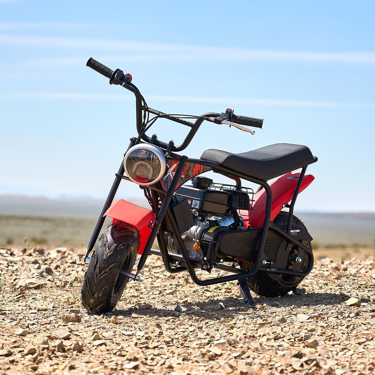 XtremepowerUS Pro Series 99cc Mini Bike, Gas Powered, Red/Black, EPA RoHs Compliant