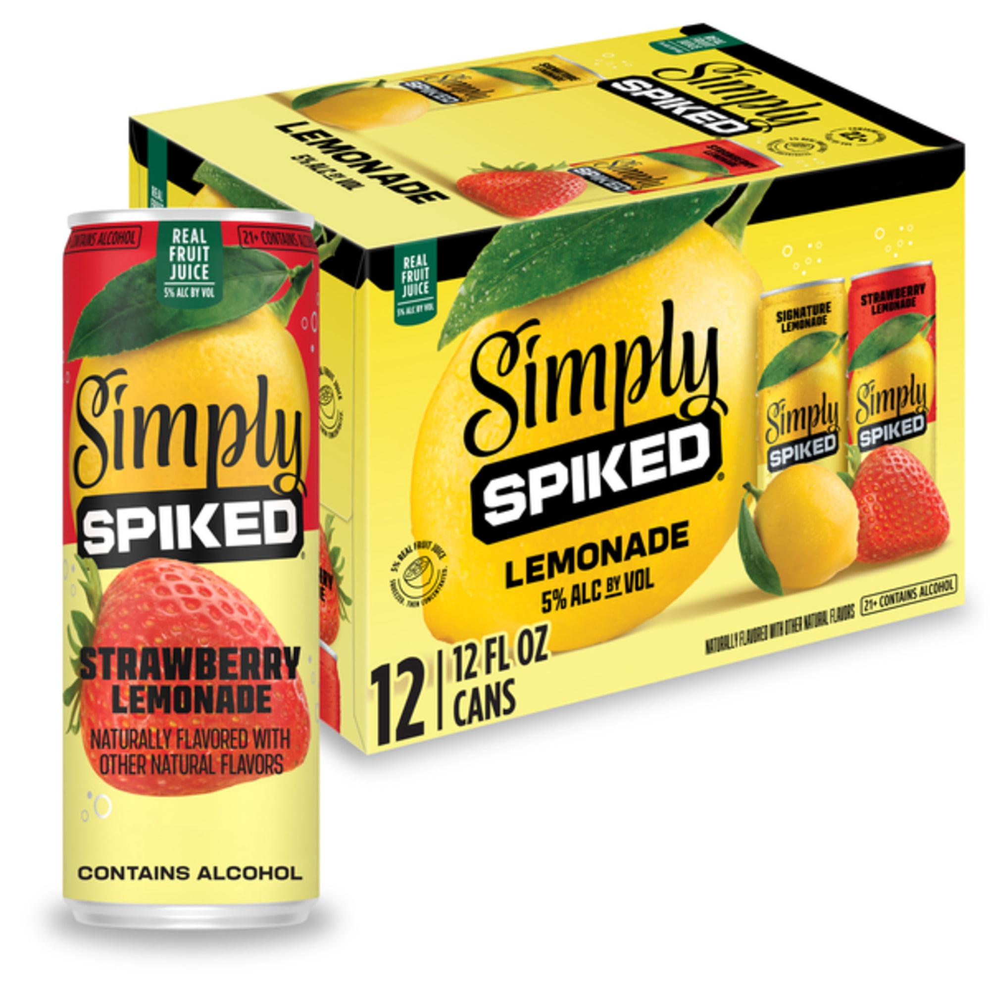 Simply Spiked Variety Pack, 12 Pack, 12 fl oz Aluminum Cans, 5% ABV