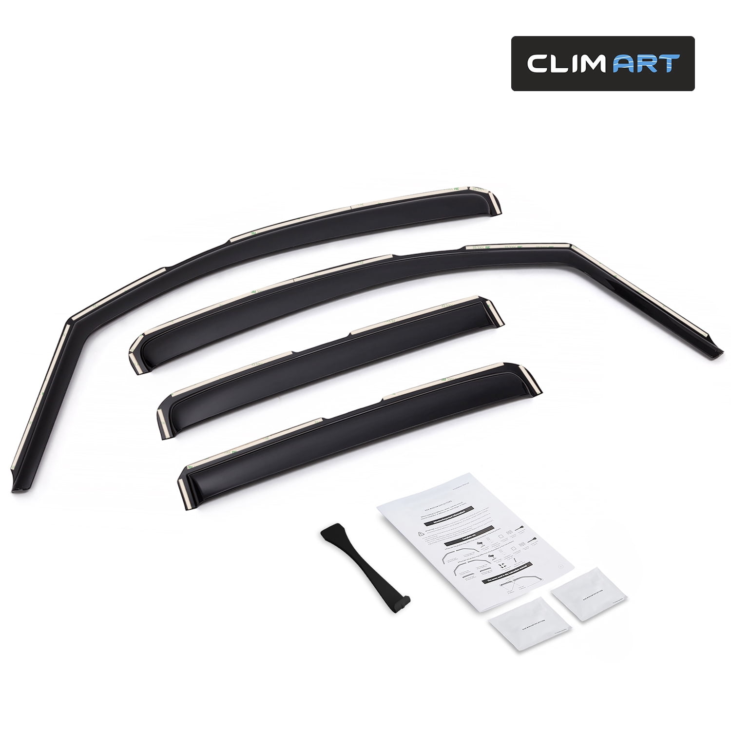 CLIM ART in-Channel Incredibly Durable Rain Guards for Chevrolet (Chevy) Trax 2014-2022/Buick Encore 13-22, Original Window Deflectors,Vent Deflector,Vent Window Visors,Car Accessories,4 pcs-615084LP