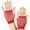 Red, variant on Hontri Gloves Mittens on Sale, Mesh Short Gloves Party Punk Half Finger Mesh Stretch Colored Diamond Gloves 1 Pair of Gloves Black