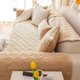 thumbnail image 3 of Nvzi Super Soft Velvet Quilted Sofa Couch Covers Non-Slip Sectional Couch Cover Leaf Pattern Plush Sofa Slipcover Furniture Protector for Pets Kids Children Dog Cat (Camel B,36x70), 3 of 5