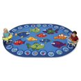 thumbnail image 2 of Carpets For Kids 6807 Fishing for Literacy 8 ft. x 12 ft. Oval Carpet, 2 of 2