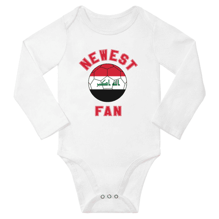 

Newest Iraq Soccer Football Fan Baby Long Sleeve Romper (White 6 Months)