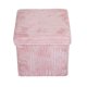thumbnail image 3 of Taburete de almacenamiento de muebles de terciopelo plegable con caja de almacenamiento otomana rosa Sincero Hogar, 3 of 5