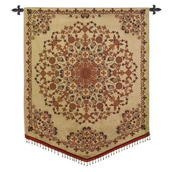 FineArtTapestries 3104-WH India Golden Wall Tapestry