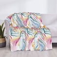 thumbnail image 3 of Disketp Abstract Marble Texture Flannel Blankets - Thick and Warm Blanket for Winter, Soft Fuzzy Plush King Blanket for All Seasons60"x50", 3 of 6