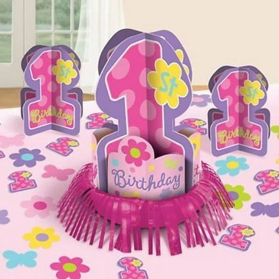 1st Birthday Girl Table Decorating Kit (23pc)