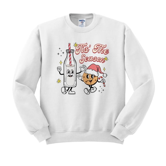 Holiday Tis the Season Sweatshirt Unisex Large White