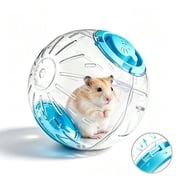 Hamster Ball, 7" Clear Hamster Exercise Ball, Running Wheel, Breathable, Large Space, Easy to Clean, Cage Accessories, Small Animal Exercise Toys for Dwarf Hamsters _ Blue