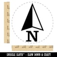 thumbnail image 2 of Compass Arrow Direction Due North Self-Inking Rubber Stamp Ink Stamper - Blue Ink - Large 1-1/2 Inch, 2 of 7