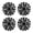 Silver Black, variant on Universal 14 Inch Hubcap Replacement Wheel Covers Matte Black Clip On Auto Rim Protective Caps for R14 Tires Cars Trucks SUVs 4 Pack 14 inches / 35.6 cm