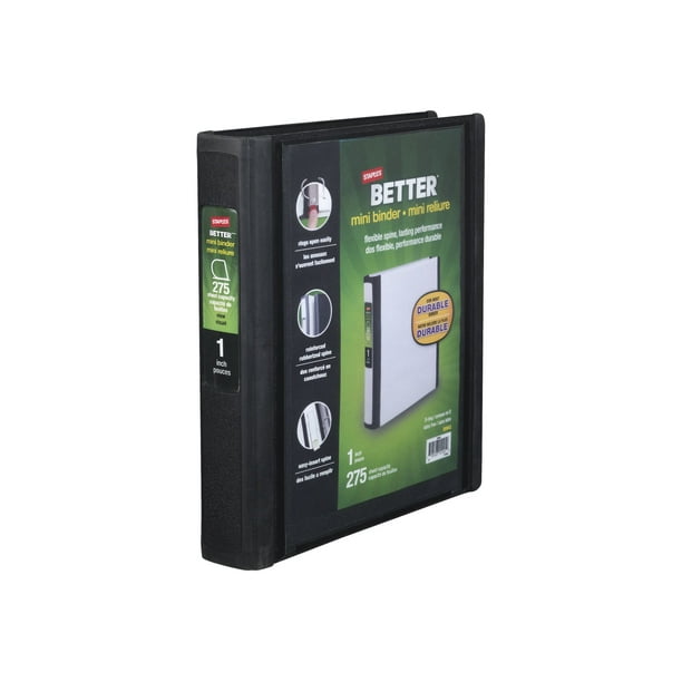 Staples Better Mini Presentation ring binder for 275 sheets