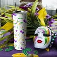 thumbnail image 5 of Margi Gras Gifts,Mardi Gras Tumbler with Lid and Straw,20 Oz Mardi Gras Coffee Mugs Water Bottles Wine Drinking Glasses, 5 of 6