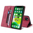 thumbnail image 3 of Nalacover Wallet Case for iPhone 14 with RFID Blocking Skin-Friendly PU Leather Flip Cover, Business Soft Silicone Shockproof Card Slots Holder Magnetic Closure Kickstand Case for iPhone 14,Red, 3 of 9
