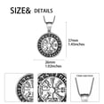 thumbnail image 6 of Jewmon Vegvisir Viking Compass Necklace for Men Stainless Steel Norse Runes Pendant Protection Amulet Viking Jewelry, 6 of 8